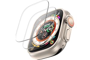 THREE-TREE 2 Stück Schutzfolie für Panzerglas für Apple Watch Ultra 2 / Ultra 49mm, Folie [Selbstheilung] [3D-Volle Bedeckung] [TPU-Verbundmaterial] [9H] DisplaySchutzfolie für iWatch Ultra 2 / Ultra 49mm