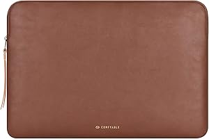 Comfyable Laptophülle Kompatibel für 13 Zoll MacBook Pro/MacBook Air M4 M3 M2 M1 & MacBook Pro 14-in M4 M3 M2 2023 M1, Laptop Sleeve PU-Leder Laptoptasche wasserdichte Schutzhülle für Mac