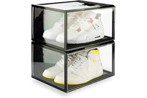 Crep Protect Pojemnik na buty – skrzynie, organizer na 2 pary butów, do układania w stos (2 skrzynki w opakowaniu)