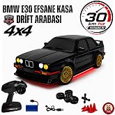 Uzaktan Kumandalı BMWW E30 Drift Arabası Retro Efsane Kasa 30 KM/H S&uuml;rat Yapabilen 4x4 Şarjlı Hız Ayarlı LED Işıklı 7 Farklı 