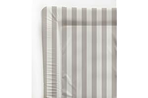 Changing Mat by Mama Shack - Baby Changing Mat with Wedge Design - Waterproof - Fits Most Baby Changing Tables - 73 x 46 cm (Greige Stripe)
