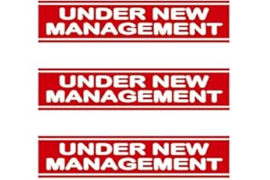 MSF 3 X UNDER NEW MANAGEMENT SALE SIGNAGE POSTERS FOR SHOP WAREHOUSE MARKET INDOOR POSTER BANNER ALL TYPE (3 X UNDER NEW MANAGEMENT, SIZE 75CM X 25CM)