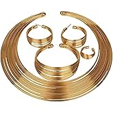 YouBella Gifts Stylish Latest Gold Plated Combo of Choker Jwell Necklace Jewellery Set with Earrings, Bracelet and Ring for G