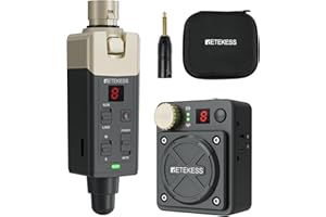 Retekess TA101 Système sans Fil in Ear Monitor Système, Moniteur Intra Auriculaire, Stéréo/Mono, 30 m, 2.4G, 8 Canaux,Léger et Portable, Adapté aux Performances en Studio et en Direct