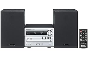 Panasonic SC-PM250EB-S Micro Hi-Fi Compact Stereo System with CD Player, FM Radio, USB & Bluetooth, 20W Speakers, Rich Bass & Clear Sound, Silver