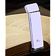 86lux Reading Light, Rechargeable Book Light for Reading in Bed, Ultralight Clip-on LED Bookmark Lamp with 3 Amber Colors & Stepless Dimming for Night Reading for Book Lovers, Kids,Soft Lavender