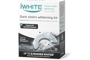 iWhite Instant 2 Teeth Whitening Kit with 10 Trays - Up to 8 Shades Whiter - Enamel Restoration - Professional Tooth Whitening - Clinically Proven Ingredients - Dark Stain