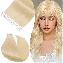 Elailite Tape In Hair Extensions Real Human Hair 10 Pcs 25g – Seamless Skin Weft Remy Natural Hair Extension Straight – #613 Bleach Blonde – 24 Inch (Pack Of 10 - View #11