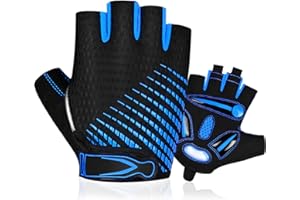 BTNEEU Gants Cyclisme Demi-Doigts Gel Anti-Choc Anti-Dérapage, Respirant pour Vélo, VTT, Fitness, Sport, Escalade - Homme et Femme