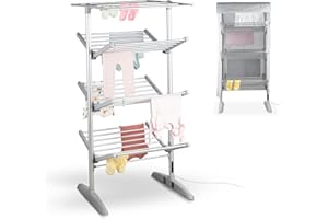 Minky SureDri 4 Tier Heated Clothes Airer with Cover and Built-in Timer