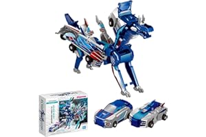 ZYEKIU Coches para Niños, Transformando del Robot de Automóviles Coches Juguete, Transform Coche Robot Juguete, para Niños, Robots Transform Regalo Niño Niña 3 4 5 6 7 8 Años (Alas Plateadas)