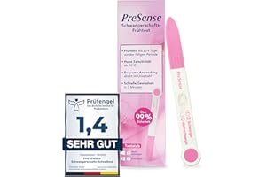 PreSense® - Schwangerschafts-Schnelltest - Schnell, Sicher, Zuverlässig und Einfach – Urintest - SS Test Schwanger – Schwangerschaft