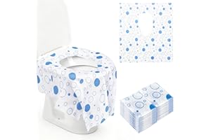 Pmueuff 20 Stück Toilettenauflage Einweg, Toilette Auflage, Einweg Toilettenauflage Wasserdicht, Kinder und Erwachsene WC Sitzauflage für Reisen, Einkaufszentren, Büros, Hospital, 65X62cm