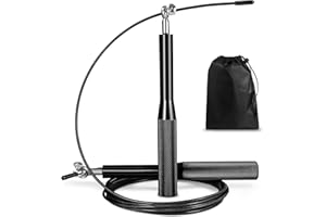 Mexgcom Springseil, Sprungseil Erwachsener FüR FitnessüBungen, 3m Seilspringen Verstellbar Mit Anti-Rutsch Griffe, FüR MäNner, Frauen, Kinder, MäDchen