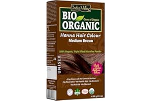 ‎INDUS VALLEY Indus Valley Bio Organic 100% reine und natürliche Henna-Haarfarbe (MEDIUM BROWN)