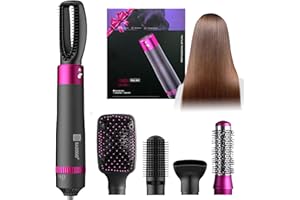 Sadodo Hair Dryer Brush Set, Hot Air Brush Comb Gift for Drying,Volumizing,Straightening,Dual Negative Ion Hot Air Styling Brush,5 in 1 Hair Dryer Styler,1200W