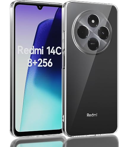 Funda HONLEN Para Redmi 14C (4G) / Poco C75 - TPU Silicona Suave, Marco Galvanoplastia Blanco, Protección Anticaídas