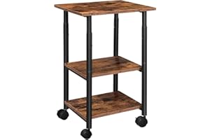 HOOBRO EBF03PS01 stół do drukarki, 3 poziomy z regulacją wysokości, łatwy montaż, 48,5 x 40 x 67 cm, do biura, szkoły, domu