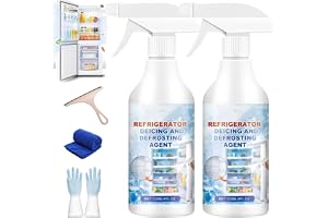 Avfrostningsspray för kyl och frys, avfrostningssprej, 120 ml kylskåpsavfrostningsspray, tar effektivt bort isuppbyggnad (2 st)