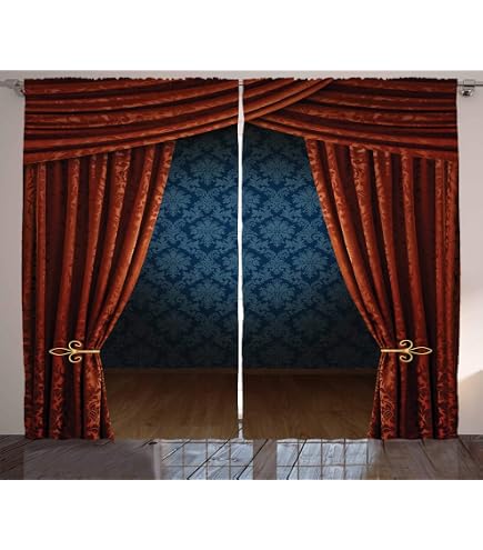 Luxus Jacquard-Vorhänge Set – 2-teilig, Mit Volant-Rückseite & 2 Raffhaltern, 274x213 Cm, Burgunderrot, Für Wohn- & Schlafzimmer