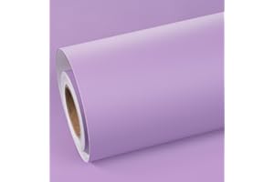 ReWallpaper Carta Adesiva per Mobili Lilla Carta Da Parati Camera Da Letto Tinta Unita Pellicola per Armadio Bambini Lilla Rotolo Carta Autoadesiva per Cassetti Scrivania Tavolo 40cm×3m