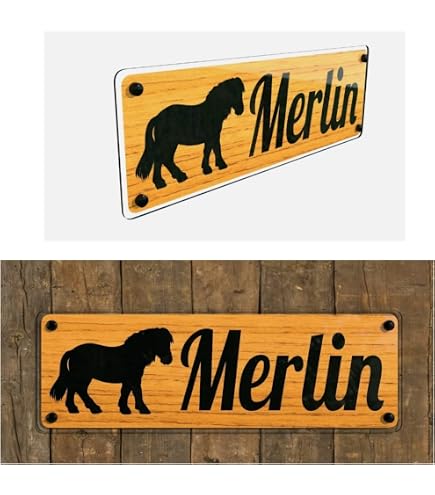 Personalized Horse Stable Door Name Plate - 30cm X 10cm Custom Sign, Made In UK 10 thumbnail image