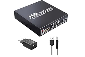 Mcbazel Convertisseur SCART+HDMI vers HDMI 720P/1080P 480I(NTSC)/576I(PAL) pour DVD, décodeur, Lecteur HD, GameConsole