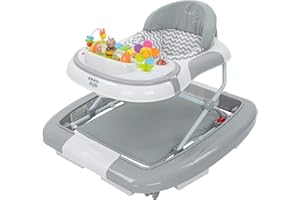 ib style® WAVE trotteur bébé |Babywalker | Balançoire | Son & lumière | EN 1273:2020 | GRIS