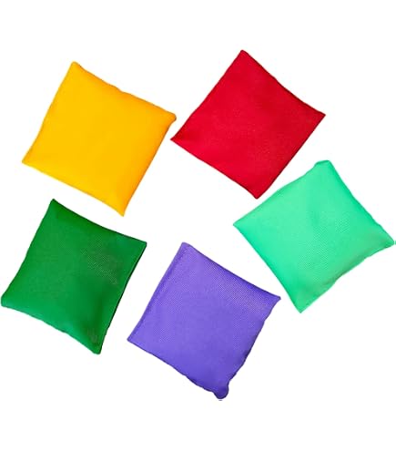 12 Stuks Cornhole-werpzakjes – 7x7 Cm, 6 Kleuren, Gevuld Met Plastic Korrels – Ideaal Voor Tuinspellen, Feestjes En Kamperen – Duurzaam En Goed Grip