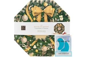 Rituals - Calendario de Adviento 2025 - Beige - Calendario de Adviento Clásico - The Ritual of Advent - Cuenta Regresiva para Navidad - 24 Regalos + 1x Almohadilla de Hidratación Profunda para Ojos