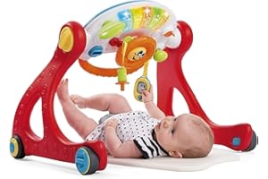 Chicco Palestrina Cresci e Cammina 4in1, Centro Attività, Tavolo Bambini e Primi Passi, Gioco Educativo con Attività Manuali, Luci e Suoni, Pannello Elettronico Rimovibile - Gioco Neonato 3-36 Mesi