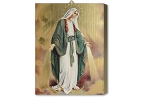 F.LLI BONELLA Fratelli Bonella | Icono de la Virgen Milagrosa de roble dorado 19,7 x 25 cm | Made in Italy