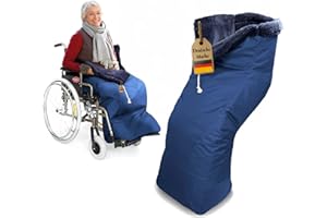 ‎FABACARE FabaCare Schlupfsack mit kuscheligem Webpelz für Rollstuhlfahrer, extra warme Rollstuhldecke, Beinschutzdecke, Kniedecke für Rollstuhl, Größe XXL