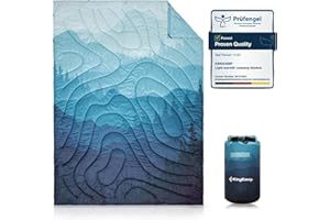 KingCamp Waterproof Lightweight Camping Blanket,All Weather Warm,Thermal Throw, Packable Travel Blanket for Outdoor Picnics, Beach, Hiking, Car, Camping & Indoor 78.7" x 57.1" Frosted Valley