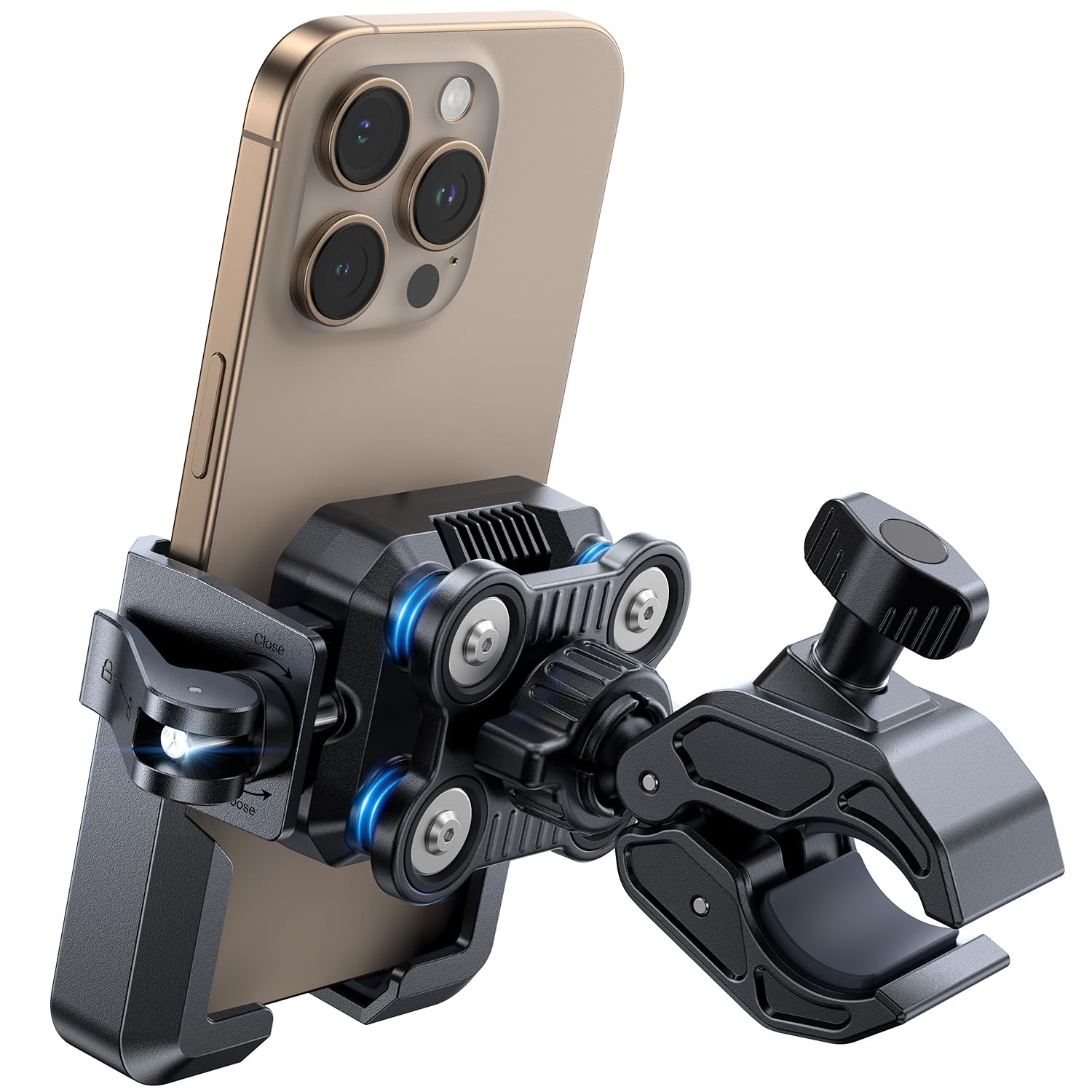 JOYROOM Telefoonhouder voor Fiets & Motor – [2026 Upgrade 4-Punts Trillingsdemping] Smartphonehouder voor Fietsstuur, Anti-Trillings Motorhouder voor iPhone 16 & Samsung S24 (4,7"-7")