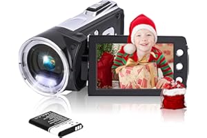 Vmotal gd8162 [Upgraded] 2,7K Digitale Videokamera 1080P FHD Camcorder 36MP / 2,7" TFT LCD-Bildschirm / 270 Grad drehbarer Camcorder für Kinder/Jugendliche