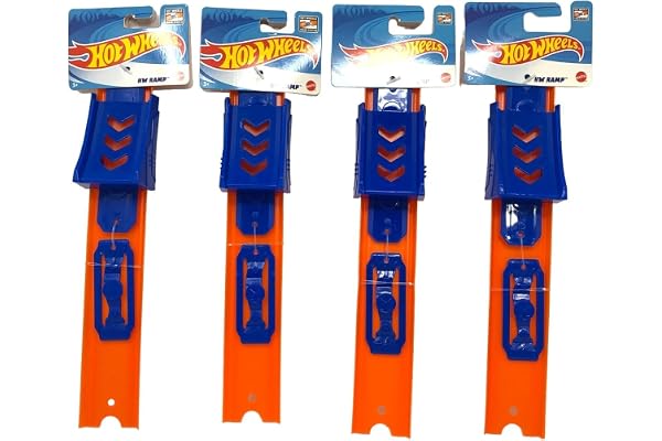 Hot Wheels Ramp Track Builder Reservdelar 4 Rak 10 "Lång + 4 Kontakter