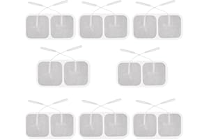AZONELIFE 16 Stück TENS-EMS Elektroden Pads, TENS Gerät Elektroden Pads mit 2mm-Stecker-Anschluss, Klebe-Elektroden, Selbstklebende Wiederverwendbar Tens Elektroden für TENS Maschine (40X40 mm)