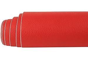Surriba Simili Cuir Autocollant Rouge 40 * 300cm, Ruban Cuir Autocollant Patch de Réparation Cuir Adhésif Bricolage