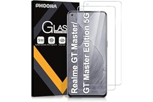 Phoona Szkło hartowane do Realme GT Master Edition 5G, szkło hartowane 9H, odporne na zarysowania, bez pęcherzyków powietrza, wysoka rozdzielczość, folia ochronna na ekran Realme GT Master/Realme GT