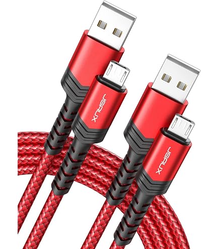 EWANTO Micro USB Kabel – 1 M, Geflochten Pink, 3A Schnellladefähig, Für Android & Mehr