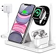AccLoo Wireless Charger, 4 in 1 Fast Wireless Charging Station for iPhone 12/12 Pro/11/X/XS/XR/8/8P Galaxy S10/S10 Plus, Appl