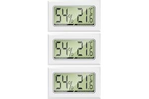 MAVORI® 3 x Thermo Hygrometer mini digital - 2 in 1 Temperatur und Luftfeuchtigkeitsmesser - Mini Thermometer und Hydrometer Feuchtigkeit digital - präzise Messwerte - inkl. Batterien