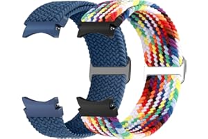 Yunshare Elastyczny, pleciony pasek kompatybilny z zegarkiem Samsung Galaxy Watch 6/5/4 40 mm (44 mm)/Galaxy Watch 5 Pro / Galaxy Watch 6/4 Classic 43 mm 47 mm 42 mm 46 mm, zapasowy pasek dla kobiet i
