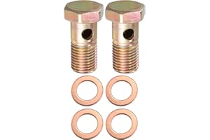 X AUTOHAUX 2 Set Banjo Bolt Brake Fitting Adapter M14x1.5 Thread Banjo Bolt