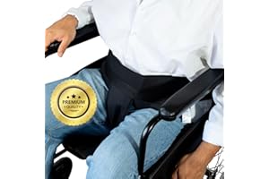 OrtoPrime Pasek Wózek inwalidzki Pas PĘŻCZYZNY Pasy Wózek inwalidzki Ortopedyczny - Szelki Wózek inwalidzki Pas bezpieczeństwa dla osób starszych (rozmiar uniwersalny regulowany)