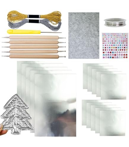 Kit Papier Aluminium Artisanal - Or Et Argent - Pour Embossage Et Gravure - 6