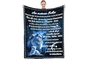 Hsientpe Sohn Geschenke von Mama, Kuscheldecke Geschenk für Sohn, Beste Sohn Geschenke, Mutter Sohn Personalisierte Decke Geschenk, Geburtstagsgeschenk für Meine Sohn, 18 Geburtstag Junge