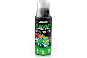 Eliminador de Algas para Acuario 118 ml – ARKA Algaway – contra Algas filamentosas, Verdes y puntuales – sin Cobre y Seguro para Plantas – Agua Clara y Saludable – para acuarios de Agua Dulce