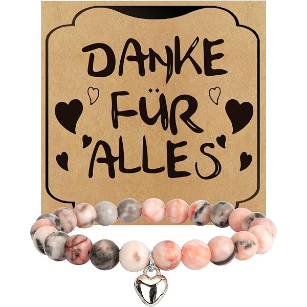 Abschiedsgeschenk Für Erzieherin & Lehrer – Armband Mit Edelsteinen & Karte, Personalisiert, Umfang Ca. 22 Cm